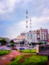 The square of Ãâ¡arÃÅ¸amba district and the Abdullah PaÃÅ¸a Site Mosque, which is right across.